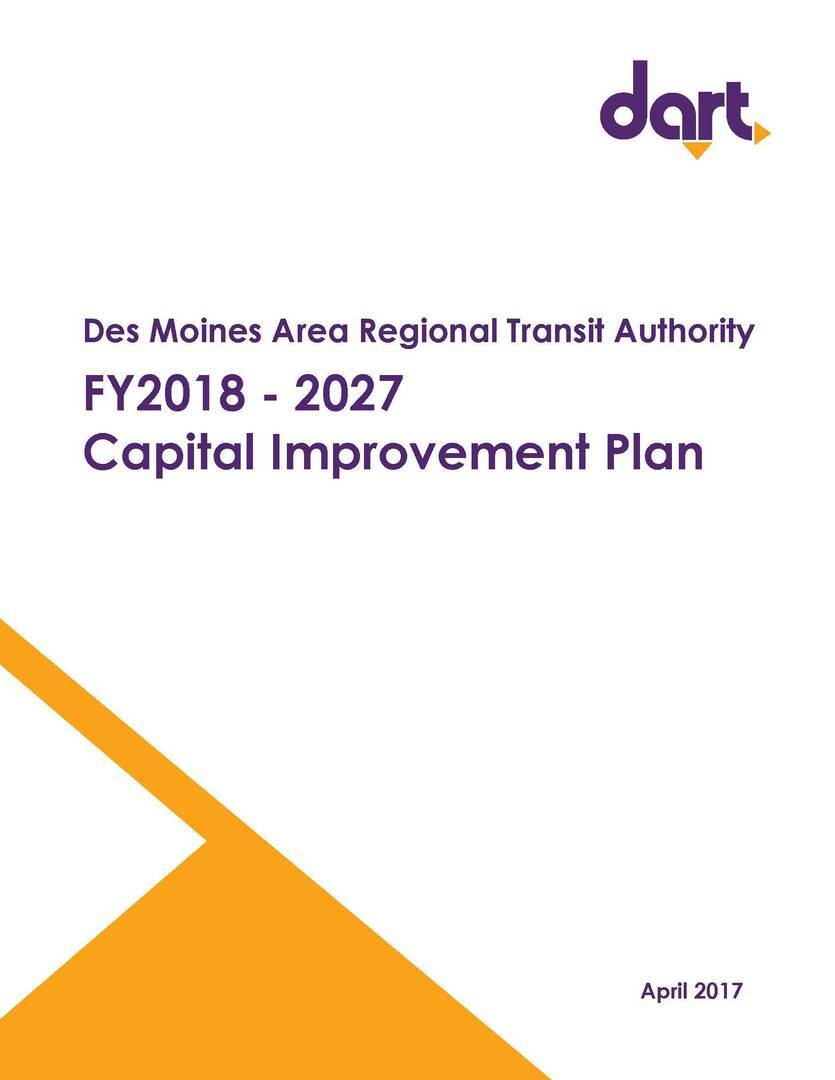 DART FY2018 - 2027 Capital Improvement Plan Cover