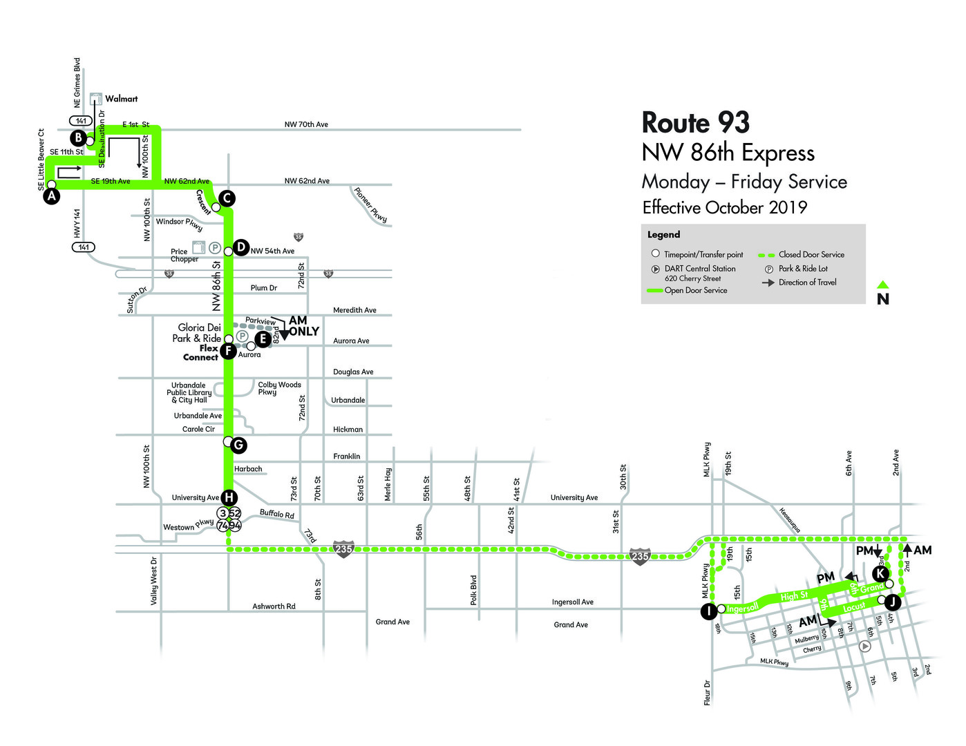 Express Routes 92 And 93 Dart. 