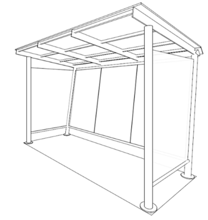 Outline of a bus shelter