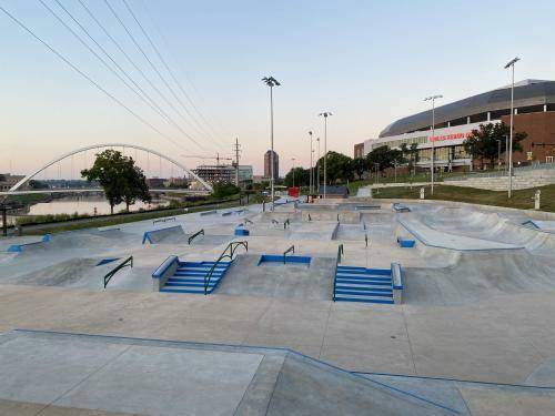 Des Moines iowa downtown skate park