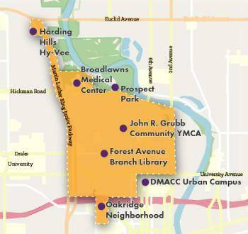 map of dart on demand river bend bus service