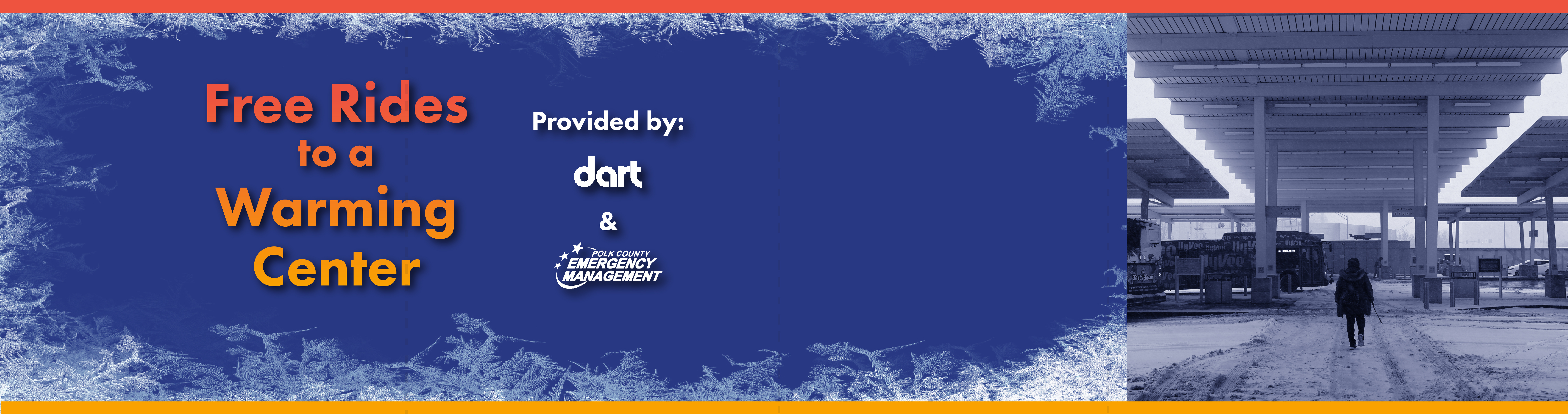 DART will provide free rides to warming centers on March 16-17