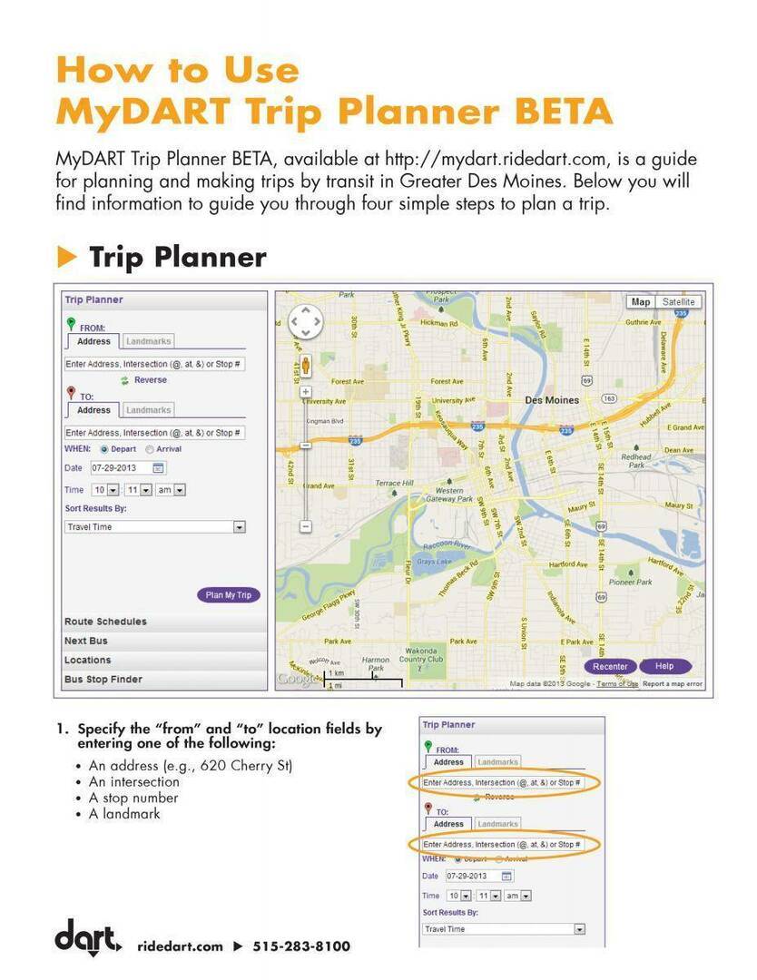 community transit trip planner online