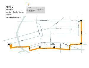 New Route 2 Map for February 2024