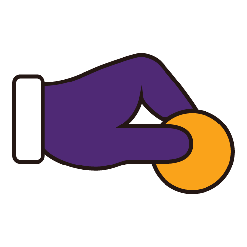 Icon of someone paying their bus fare with coins